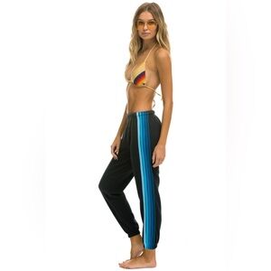 Aviator 5 Stripe Sweatpants in Charcoal